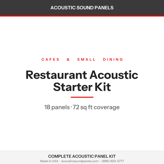 Restaurant Acoustic Starter Kit | 12 Panels + 6 Tiles | 72 sq ft